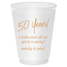 Fun 50 Years Shatterproof Cups
