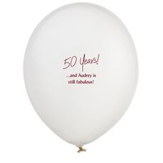 Fun 50 Years Latex Balloons