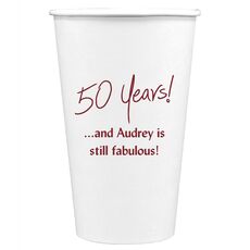 Fun 50 Years Paper Coffee Cups