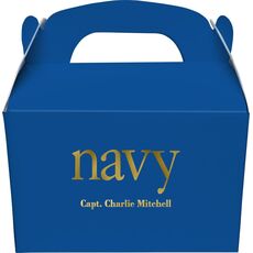 Big Word Navy Gable Favor Boxes
