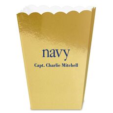 Big Word Navy Mini Popcorn Boxes