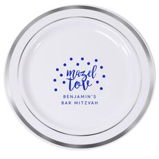Confetti Mazel Tov Premium Banded Plastic Plates