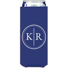 Dotted Circle Duogram Collapsible Slim Koozies