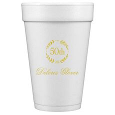 50th Wreath Styrofoam Cups