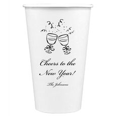 Toasting Wine Glasses Paper Coffee Cups