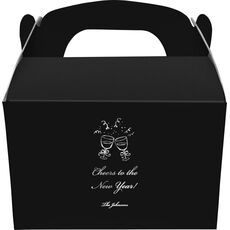 Toasting Wine Glasses Gable Favor Boxes