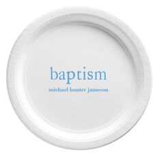 Big Word Baptism Paper Plates