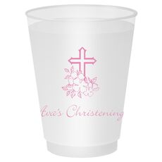 Floral Cross Shatterproof Cups