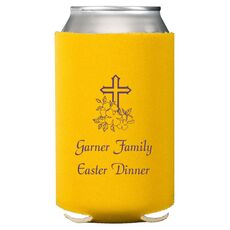 Floral Cross Collapsible Koozies