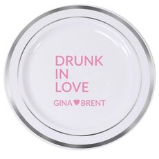 Drunk In Love Premium Banded Plastic Plates