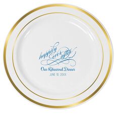 Happily Ever After Premium Banded Plastic Plates