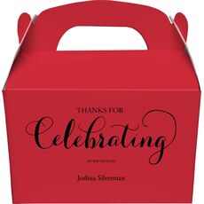 Thanks For Celebrating Any Event Gable Favor Boxes