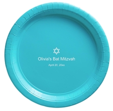 Little Star of David Paper Plates