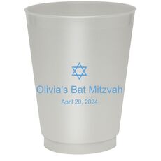 Little Star of David Colored Shatterproof Cups