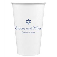 Little Star of David Paper Coffee Cups