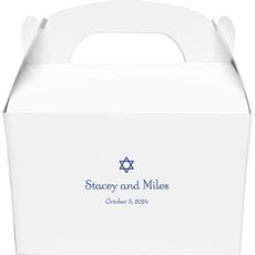 Little Star of David Gable Favor Boxes