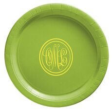 Double Circle Monogram Paper Plates