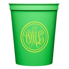 Double Circle Monogram Stadium Cups