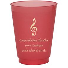 Treble Clef Colored Shatterproof Cups