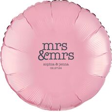 Stacked Happy Mrs & Mrs Mylar Balloons
