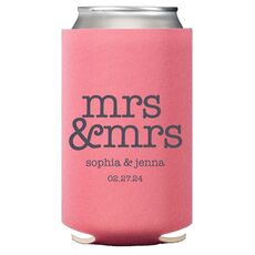 Stacked Happy Mrs & Mrs Collapsible Huggers