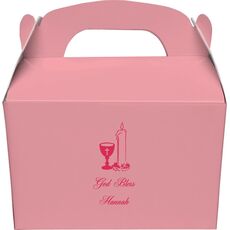 Chalice and Candle Gable Favor Boxes