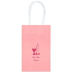 Chalice and Candle Medium Twisted Handled Bags