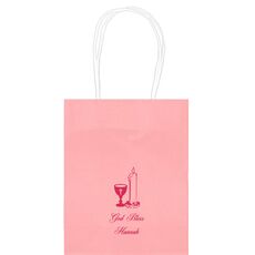 Chalice and Candle Mini Twisted Handled Bags