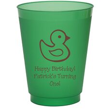Rubber Ducky Colored Shatterproof Cups