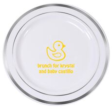 Rubber Ducky Premium Banded Plastic Plates