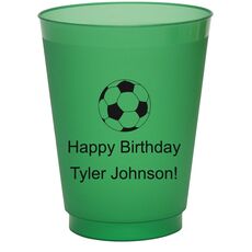 Soccer Ball Colored Shatterproof Cups
