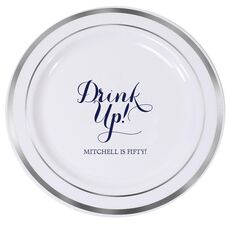 Drink Up Premium Banded Plastic Plates