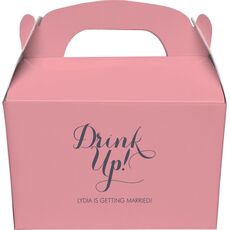 Drink Up Gable Favor Boxes