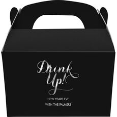 Drink Up Gable Favor Boxes