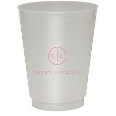 Circle Initials Colored Shatterproof Cups