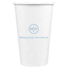 Circle Initials Paper Coffee Cups