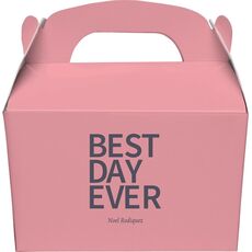Bold Best Day Ever Gable Favor Boxes