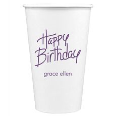 Fun Happy Birthday Paper Coffee Cups