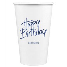 Fun Happy Birthday Paper Coffee Cups