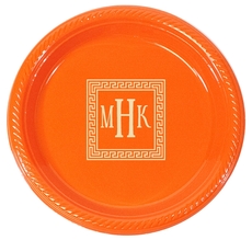 Greek Key Border with Monogram Plastic Plates