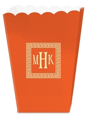 Greek Key Border with Monogram Mini Popcorn Boxes