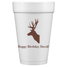 Deer Buck Styrofoam Cups