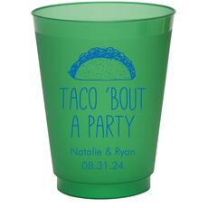 Taco Bout A Party Colored Shatterproof Cups