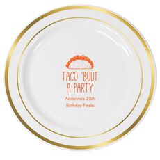 Taco Bout A Party Premium Banded Plastic Plates