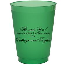 Basic Text of Your Choice Colored Shatterproof Cups