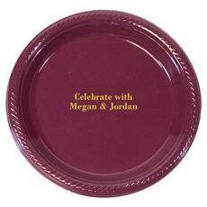 Basic Text of Your Choice Plastic Plates