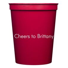 Basic Text of Your Choice Stadium Cups