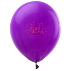 Confetti Dots Happy Birthday Latex Balloons