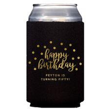 Confetti Dots Happy Birthday Collapsible Huggers