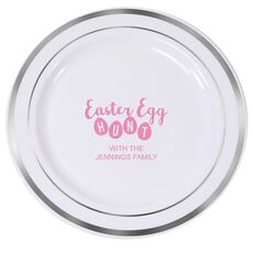 Easter Egg Hunt Premium Banded Plastic Plates